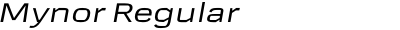 Mynor Regular Expanded Italic